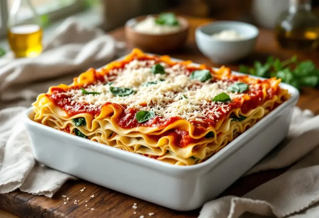 Je croyais les lasagnes réservées aux dimanches… jusqu’à ce montage express épinards-ricotta prêt à enfourner, sans prise de tête