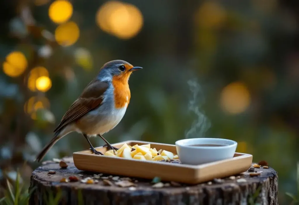Rouges-gorges au jardin : ce soir, déposez cet aliment à 3 centimes que presque tous les jardiniers oublient