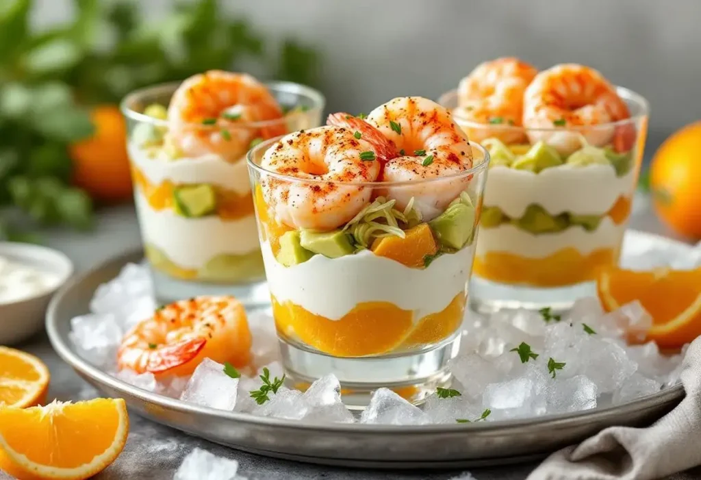 Verrines clémentines-crevettes : un apéritif frais et chic, prêt en quelques minutes