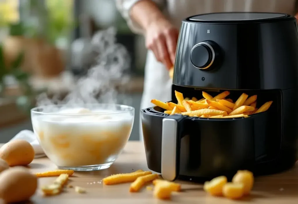Depuis que je fais ça, mes frites Airfryer sont croustillantes : voici l'astuce de l'eau chaude