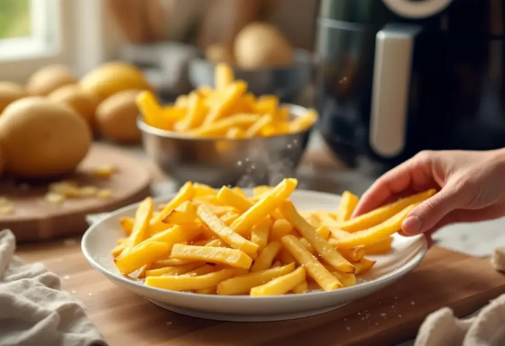 Depuis que je fais ça, mes frites Airfryer sont croustillantes : voici l'astuce de l'eau chaude