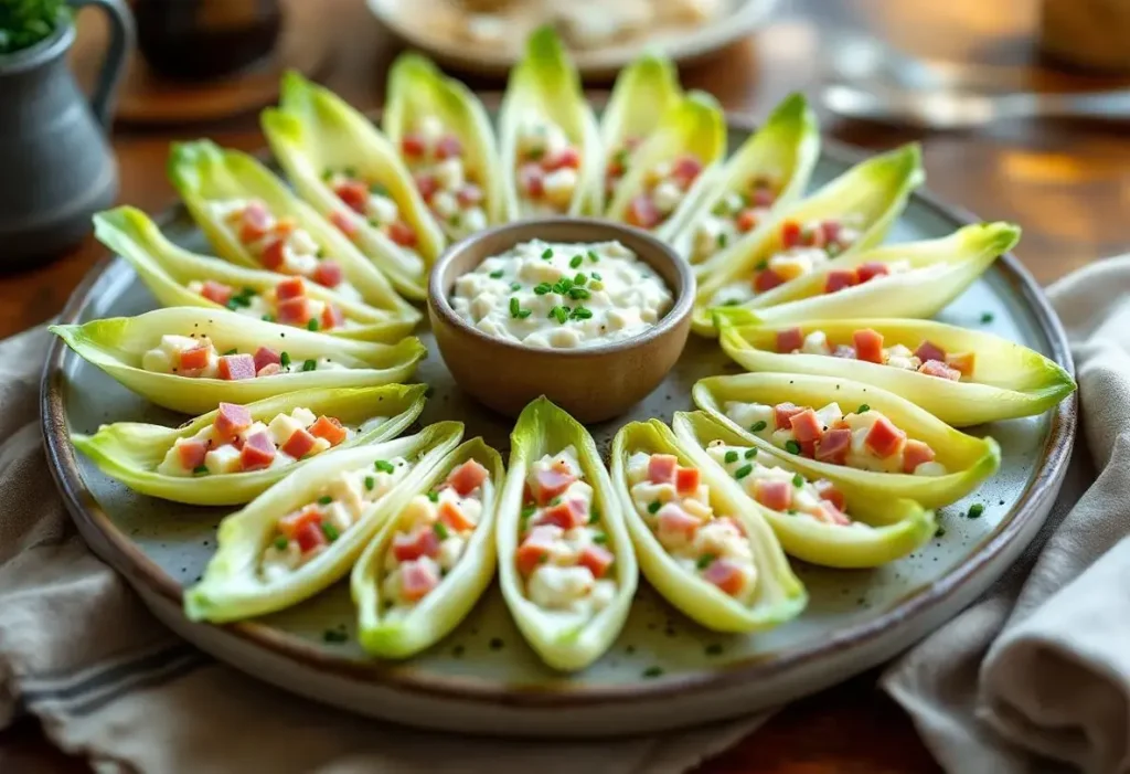 Mini barquettes d’endive au jambon pour un apéritif ultra rapide et express