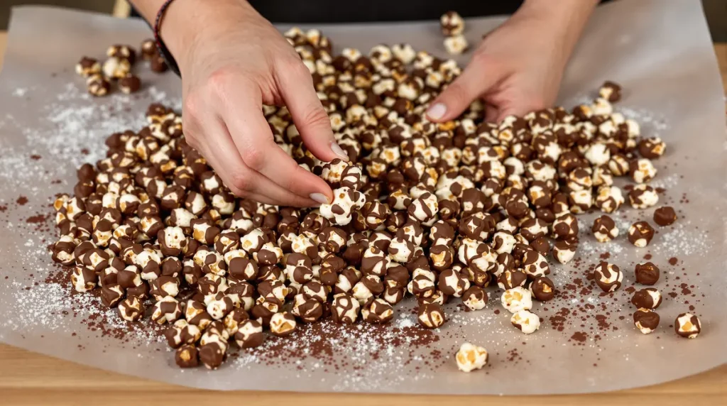 Je ne rate plus jamais mon pop-corn au chocolat : la recette simple pour qu'il reste ultra-croustillant pendant des jours !